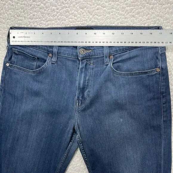 Paige Jeans Men’s 34x32 Dark Blue Slim Straight Classic Fit Soft Stretch Denim - Picture 11 of 14